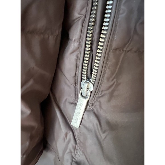 Michael Kors Brown Down Filled Full Zip Warm coat Size Large - Picture 3 of 10